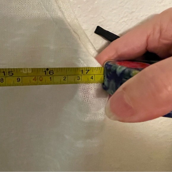 NWT Easel Tansy Tank layering tunic large sleeveless white with gray ruffles - Picture 8 of 8